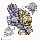 Thanos Infinity Gauntlet tattoo design idea
