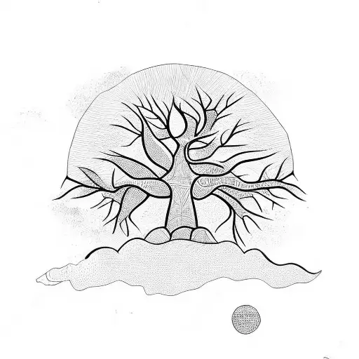 Baobab Tree tattoo design idea