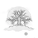 Baobab Tree tattoo design idea