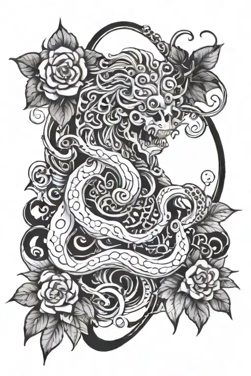tatto about being not afraid of anything and laugh tattoo design idea