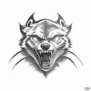 Create a tattoo design that incorporates the University of Michigan logo and a wolverine tattoo design idea