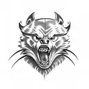 Create a tattoo design that incorporates the University of Michigan logo and a wolverine tattoo design idea