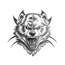 Create a tattoo design that incorporates the University of Michigan logo and a wolverine tattoo design idea