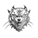 Create a tattoo design that incorporates the University of Michigan logo and a wolverine tattoo design idea