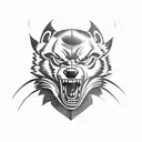 Create a tattoo design that incorporates the University of Michigan logo and a wolverine tattoo design idea