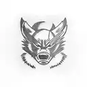 Create a tattoo design that incorporates the University of Michigan logo and a wolverine tattoo design idea