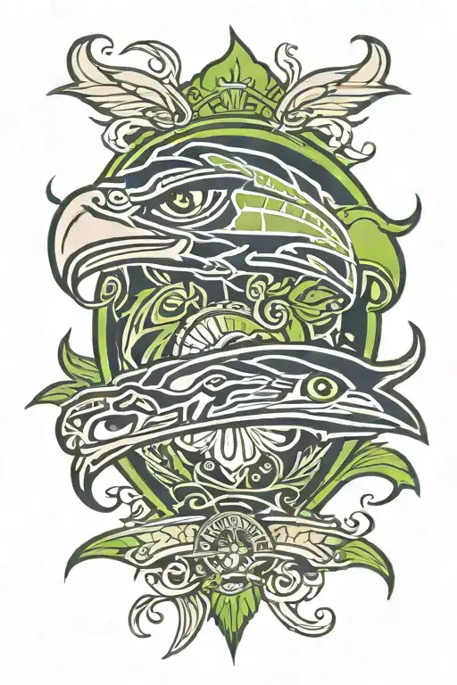seahawks logo tattoo design idea