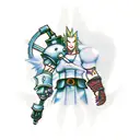 A mashup tattoo featuring characters from Final Fantasy 7 and elements from video games and anime tattoo design idea