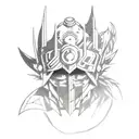 A mashup tattoo featuring characters from Final Fantasy 7 and elements from video games and anime tattoo design idea