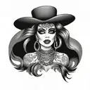 drag queen tattoo design idea