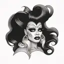 drag queen tattoo design idea