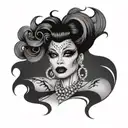 drag queen tattoo design idea