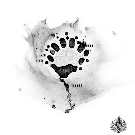 beagle paw print tattoo design idea