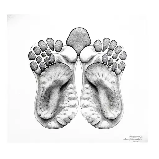 beagle foot print tattoo design idea