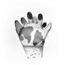 beagle paw print tattoo design idea