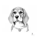 beagle paw print tattoo design idea