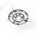 beagle paw print tattoo design idea