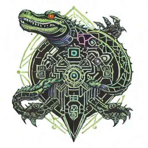 alligator tattoo design idea