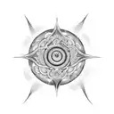 Enso with waves and fire tattoo design idea