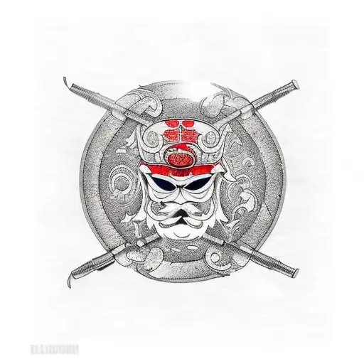 Hero with brass knuckles with blade tattoo design idea