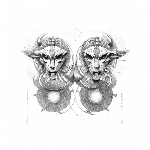 Gemini tattoo design idea