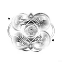 Gemini with a taurus on both sides, scorpio in the middle, pisces on the top, and aquarius on the bottom tattoo design idea