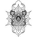 lotus and 7 chakras tattoo design idea