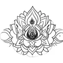 lotus and 7 chakras tattoo design idea