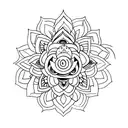 lotus and 7 chakras tattoo design idea