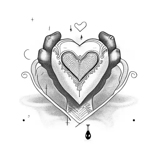 Crying Heart tattoo design idea