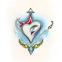 Crying Heart tattoo design idea