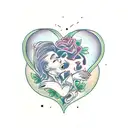 Crying Heart tattoo design idea
