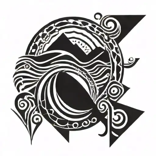 sand dunes incorporated tattoo design idea