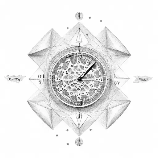 A sand clock with intricate travel-themed details tattoo design idea