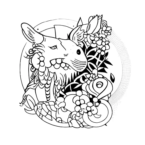 Matilda and Hollow  tattoo design idea