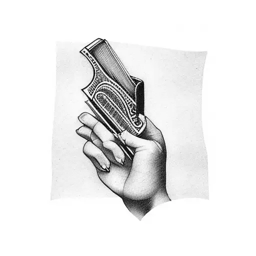 harmonica, finger piano, sheet music tattoo design idea