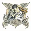 Orpheus and eurydice tattoo design idea
