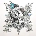 Orpheus and eurydice tattoo design idea
