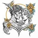 Orpheus and eurydice tattoo design idea