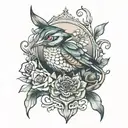 quiet solitude tattoo design idea