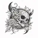 quiet solitude tattoo design idea