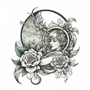 quiet solitude tattoo design idea