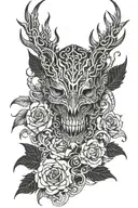 Evil tattoo design idea