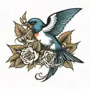 swallow bird tattoo design idea