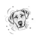 labrador tattoo design idea