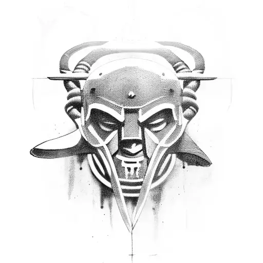 Sketch Spartan Tattoo Idea - BlackInk AI