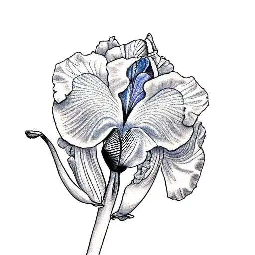 Iris flower for a men's tattoo tattoo design idea