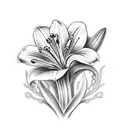 Lily tattoo design idea