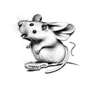 Mouse playing guitar tattoo design idea
