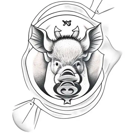Boar tattoo design idea